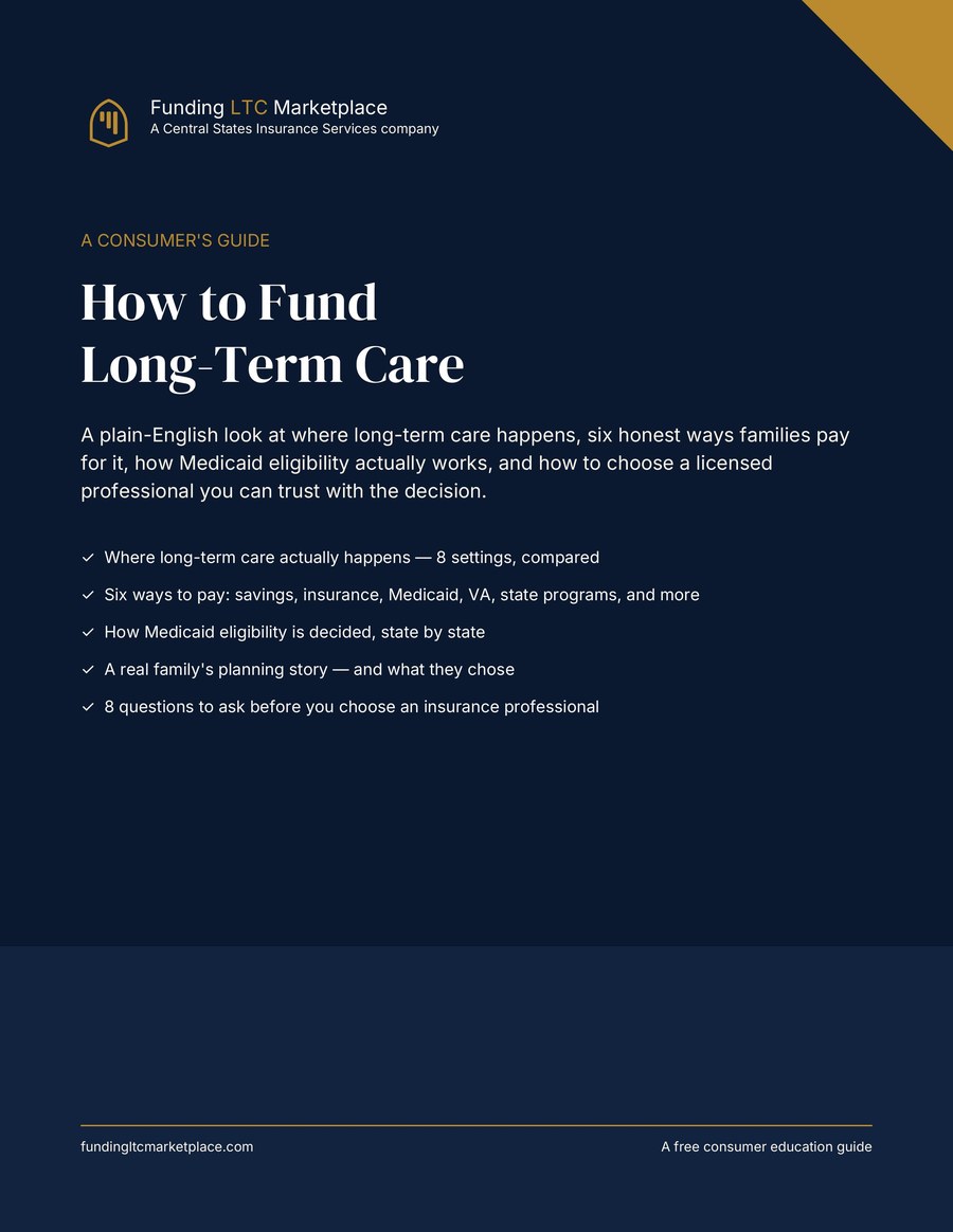 Cover of the How to Fund Long-Term Care consumer guide